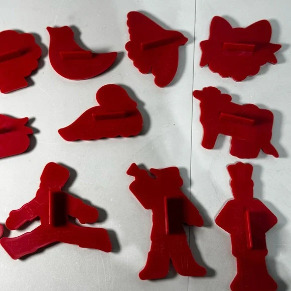 Vintage 1978 TWELVE DAYS OF CHRISTMAS COOKIE CUTTERS Complete Set Kraft Chilton - Picture 6 of 8